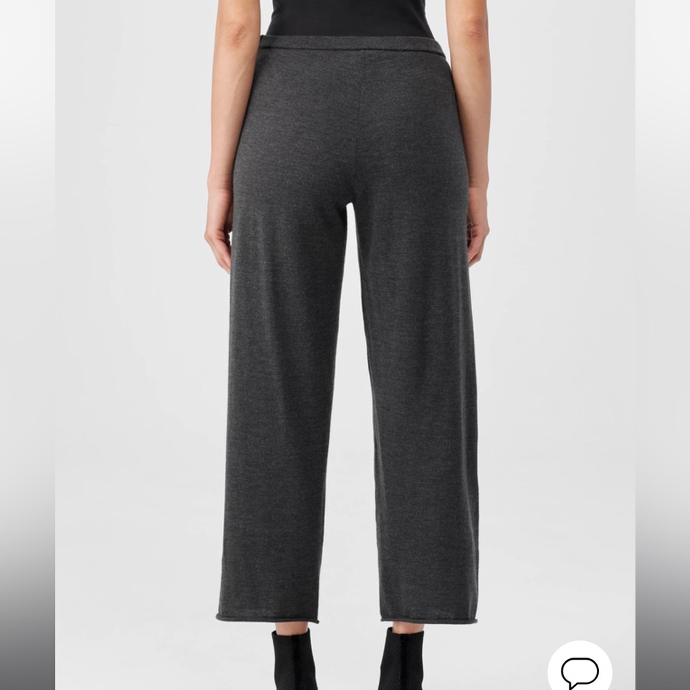 Eileen Fisher Merino Jersey Straight Pant in Navy - Picture 2 of 7